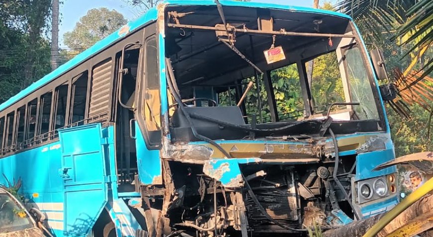 ഡ്രൈവർ കുഴഞ്ഞുവീണു; സ്വകാര്യ ബസ് അപകടകത്തിൽപ്പെട്ട് ഡ്രൈവർ മരിച്ചു