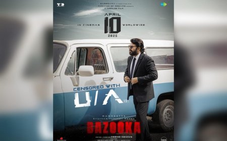 ക്ലീൻ യു.എ. സർട്ടിഫിക്കറ്റോടെ ബസൂക്ക ഏപ്രിൽ പത്തിന് പ്രദർശനത്തിനെത്തുന്നു