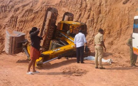 ഇന്ന് പുതുതായി ജോലിയില്‍ പ്രവേശിച്ച യുവാവിന് ദാരുണാന്ത്യം; അപകടം മണ്ണുമാന്തിയന്ത്രം മറിഞ്ഞ്