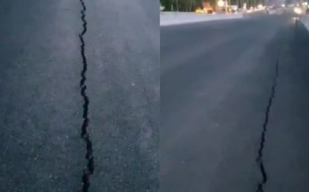 കൂരിയാടിന് പിന്നാലെ ചാവക്കാടും ദേശീയപാതയില്‍ വിള്ളല്‍; രാത്രി ടാറിട്ട് മൂടി