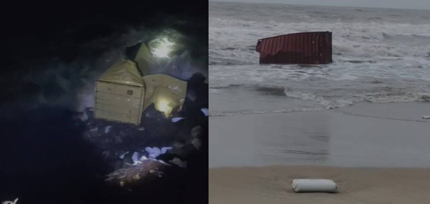 തിരുവനന്തപുരം തീരത്തും കണ്ടെയ്നറുകൾ അടിഞ്ഞു