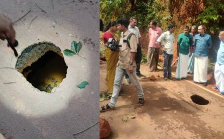 ചെങ്ങളായി ചുഴലി റോഡിലെ ഗർത്തം സോയിൽ പൈപ്പിംഗ് മൂലം; റോഡ് അടച്ചു