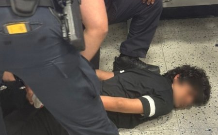 ഇന്ത്യന്‍ വിദ്യാര്‍ഥി ന്യൂയോര്‍ക്ക് വിമാനത്താവളത്തില്‍ വച്ച് നിലത്ത് കമഴ്ത്തി കിടത്തി കൈവിലങ്ങ് വയ്ക്കുന്നു; വ്യാപക വിമർശനം