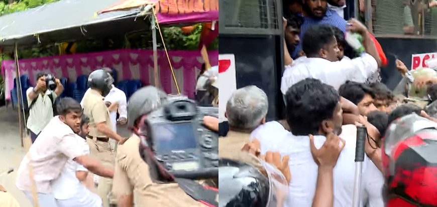 ആരോഗ്യമന്ത്രിക്കെതിരേ സംസ്ഥാന വ്യാപക പ്രതിഷേധം