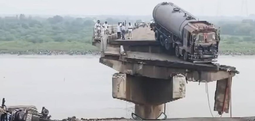 ഗുജറാത്തിൽ പാലം തകർന്ന് അപകടം; രണ്ട് മരണം
