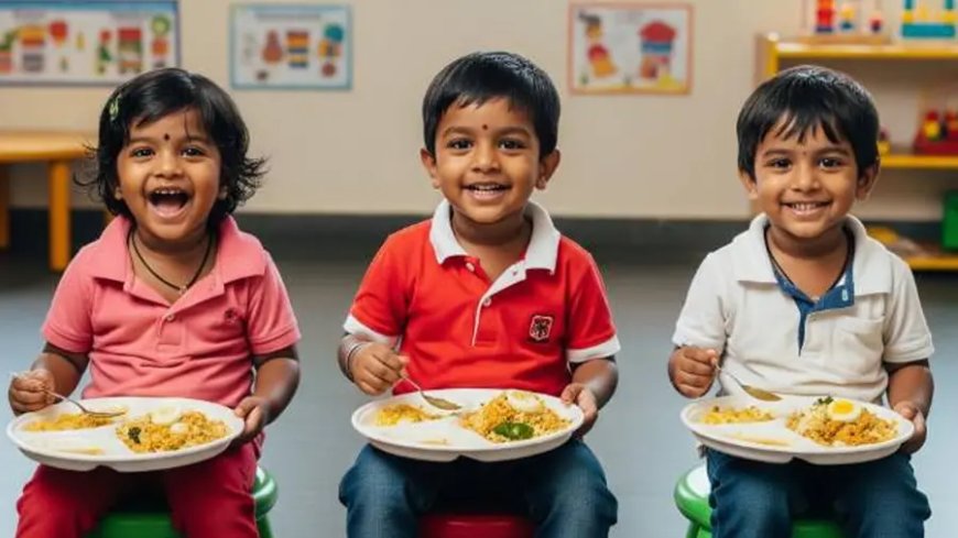 ദേശീയ ശ്രദ്ധ നേടി ബിരിയാണിയും അങ്കണവാടി ഭക്ഷണ മെനുവും മുട്ടയും പാലും കുഞ്ഞൂസ് കാർഡും