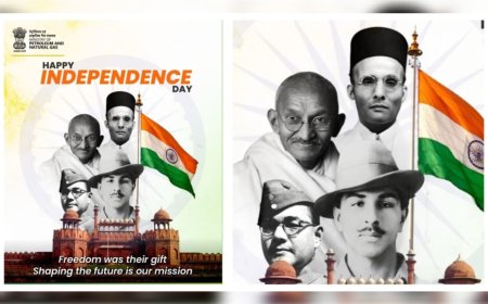 ഗാന്ധിക്ക് മുകളിൽ സവര്‍ക്കര്‍; പെട്രോളിയം മന്ത്രാലയത്തിന്‍റെ സ്വാതന്ത്ര്യ ദിന പോസ്റ്റര്‍ വിവാദത്തില്‍