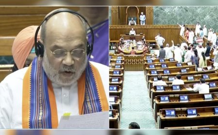 'ജയിലിലായാൽ പുറത്ത്', ബില്‍ ലോക്സഭയില്‍; പ്രതിപക്ഷ പ്രതിഷേധത്തിനിടെ പിന്തുണച്ച് ശശി തരൂർ