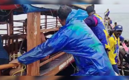 നെഹ്‌റു ട്രോഫി വള്ളംകളിക്ക് എത്തിയ ചുണ്ടൻ വള്ളം അപകടത്തിൽപ്പെട്ടു; വേമ്പനാട് കായലില്‍ കുടുങ്ങി