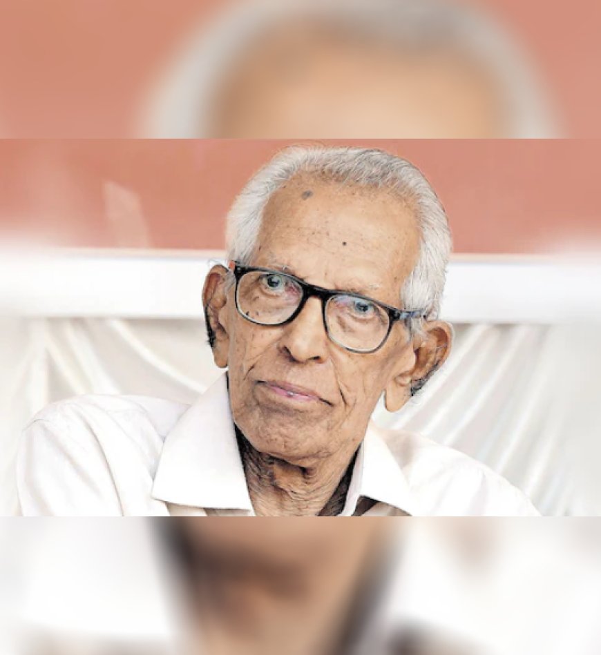 പ്രൊഫ. എം.കെ. സാനു അന്തരിച്ചു