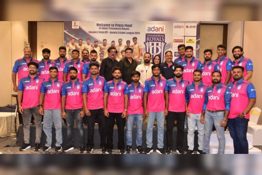 പോരാട്ടവീര്യത്തിന് റോബിൻ പക്ഷിയുടെ ചുവപ്പ്, വളർച്ചയുടെ പ്രതീകമായി കടൽ പച്ച; അദാണി ട്രിവാൻഡ്രം റോയൽസ് ജേഴ്സി പുറത്തിറക്കി