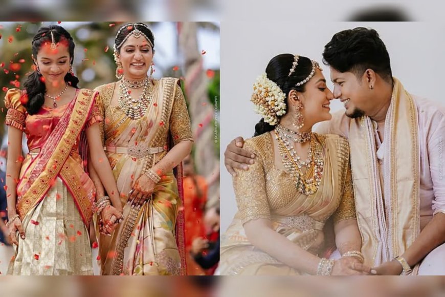 മകളുടെ കൈപിടിച്ച് വിവാഹവേദിയിലേക്ക്; ആര്യയും സിബിനും വിവാഹിതരായി