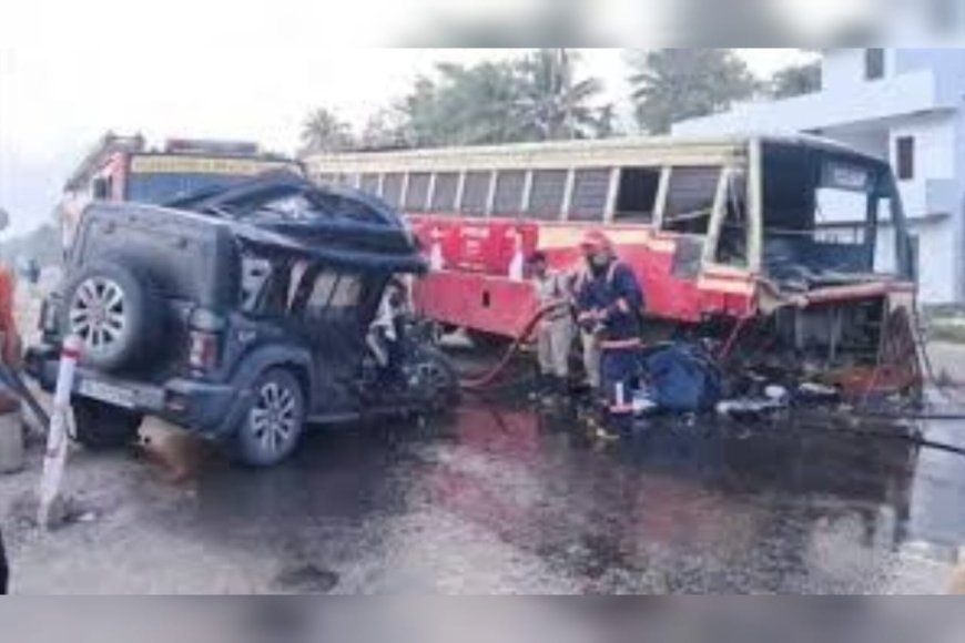 ഓച്ചിറയില് ജീപ്പും കെ.എസ്.ആര്.ടി.സി. ബസും കൂട്ടിയിടിച്ച് മൂന്ന് മരണം