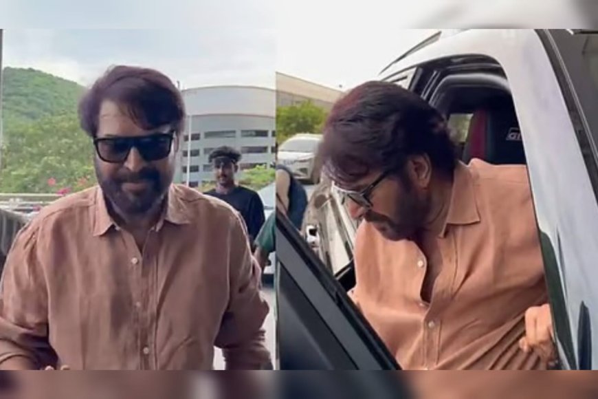 '369 ഓടിച്ച് ഓറഞ്ച് ഷര്ട്ടും കൂളിങ് ഗ്ലാസും' ധരിച്ച് മമ്മൂട്ടി; ഹൈദരാബാദില് ഷൂട്ടിങ്