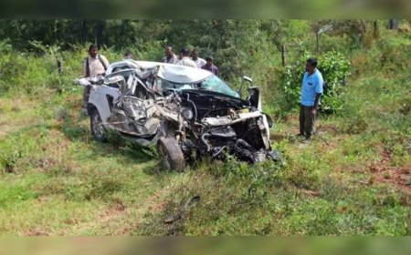 കർണാടകയിൽ മലയാളി കുടുംബം സഞ്ചരിച്ച കാർ അപകടത്തില്‍പ്പെട്ടു; രണ്ടുപേർക്ക് ദാരുണാന്ത്യം