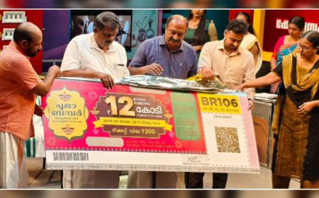 പൂജ ബംപര്‍ ലോട്ടറിയുടെ ഒന്നാം സമ്മാനം 12 കോടി നേടിയത് പാലക്കാട്; 'ഭാ​ഗ്യവാൻ ഇവിടെത്തെന്നെ'യെന്ന് ഏജന്‍സി ഉടമ