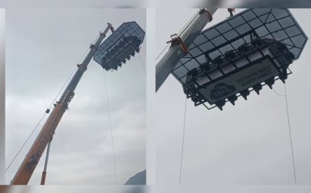 മൂന്നാറിൽ സ്കൈ ഡൈനിങിൽ വിനോദസഞ്ചാരികൾ കുടുങ്ങി; ഒന്നരമണിക്കൂറിലേറെയായിട്ടും രക്ഷിക്കാനായില്ല