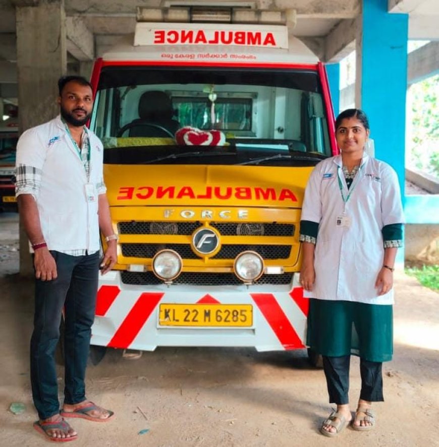 ആശുപത്രിയിലേക്കുള്ള യാത്രാമധ്യേ കനിവ് 108 ആംബുലൻസിൽ യുവതിക്ക് സുഖപ്രസവം ; അമ്മയ്ക്കും കുഞ്ഞിനും രക്ഷകരായി കനിവ് 108 ആംബുലൻസ് ജീവനക്കാർ.