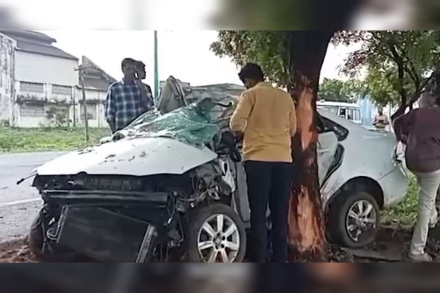 കനത്ത മഴയിൽ കാർ നിയന്ത്രണം വിട്ടു കാര്‍ മരത്തിലിടിച്ചുണ്ടായ അപകടത്തില്‍ മൂന്ന് ഡോക്ടര്‍മാര്‍ക്ക് ദാരുണാന്ത്യം