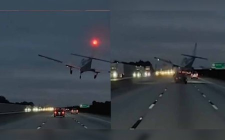 ഫ്ലോറിഡയില്‍ ചെറുവിമാനം അടിയന്തരമായി ലാന്‍ഡ് ചെയ്യുന്നതിനിടെ കാറിന് മുകളിലേക്ക് ഇടിച്ചിറങ്ങി അപകടം