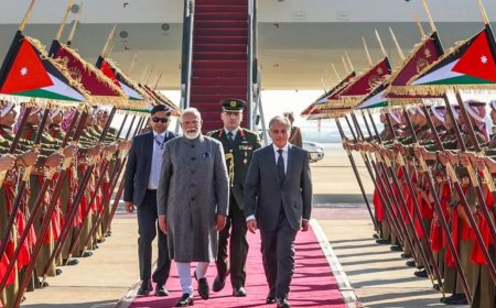 ഇന്ത്യാ-ജോർദാൻ നയതന്ത്ര ബന്ധത്തിൻ്റെ 75-ാം വാർഷികം: പ്രധാനമന്ത്രി മോദി ജോർദാനിൽ എത്തി