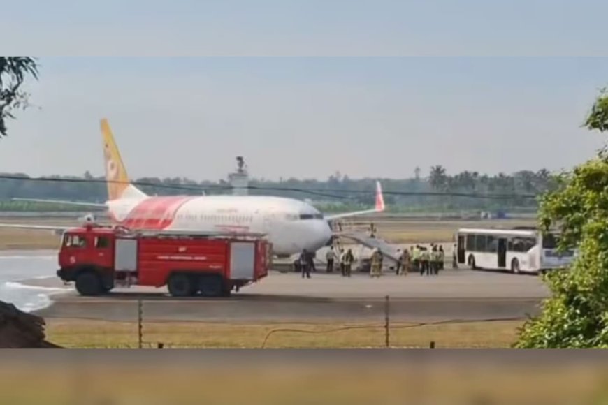 നെടുമ്പാശ്ശേരിയിൽ എയർ ഇന്ത്യ എക്സപ്രസ് വിമാനത്തിന്റെ ടയറുകൾ പൊട്ടി