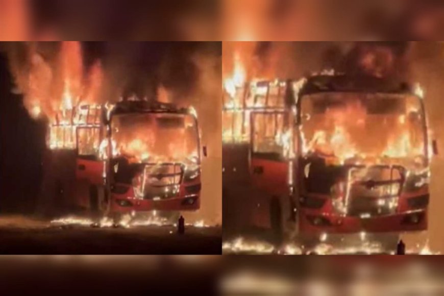 കെഎസ്ആർടിസി ബസ് കത്തിനശിച്ചു; യാത്രക്കാർ സുരക്ഷിതർ