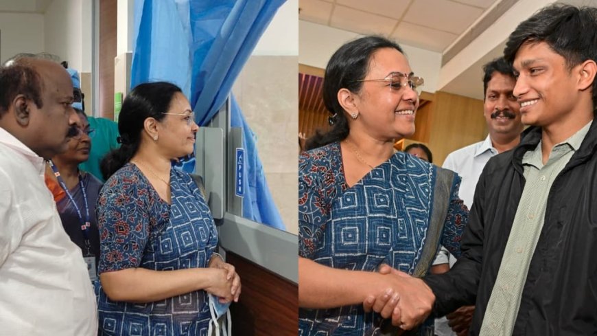 ഹൃദയം മാറ്റിവയ്ക്കൽ ശസ്ത്രക്രിയ കഴിഞ്ഞ യുവതിയെ മന്ത്രി വീണാ ജോർജ് സന്ദർശിച്ചു