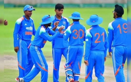 ജയത്തോടെ തുടക്കം:  അണ്ടർ-19 ലോകകപ്പില്‍ യു.എസിനെ ആറുവിക്കറ്റിന് തകർത്ത് ഇന്ത്യ