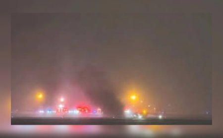 അമേരിക്കയിൽ സ്വകാര്യ വിമാനം തകർന്നുവീണു; എട്ട് യാത്രക്കാരും കൊല്ലപ്പെട്ടതായി സംശയം, വിമാനത്താവളം അടച്ചു