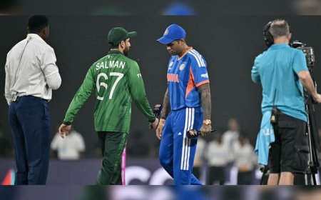 ഹസ്തദാനം ഇല്ല, മുഖത്തേക്കു നോക്കാതെ സൂര്യകുമാർ യാദവും സൽമാൻ ആഗയും