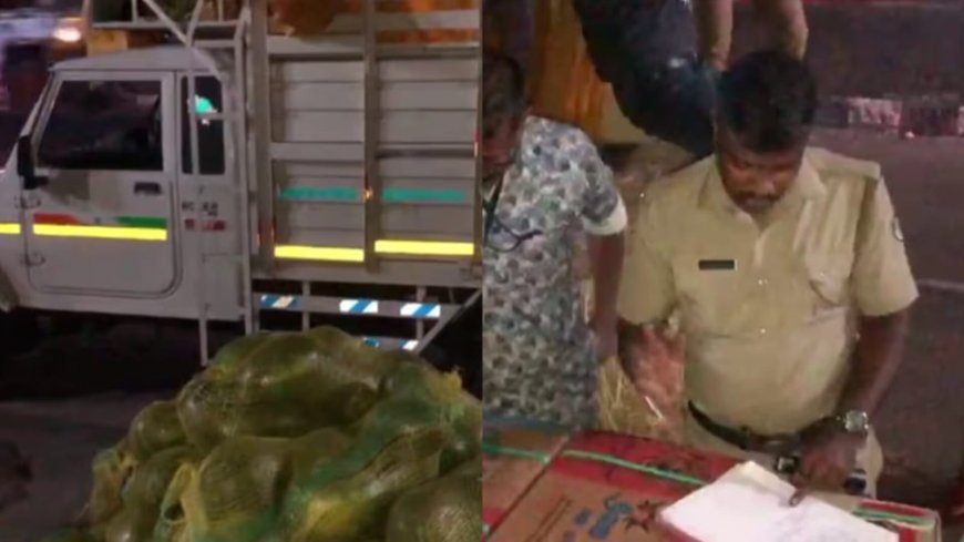 തമിഴ്നാട്ടിൽ നിന്നും തണ്ണിമത്തനടിയിൽ ഒളിപ്പിച്ച് സ്ഫോടകശേഖരം; പിക്കപ്പ് വാഹനത്തിന് അകമ്പടി വന്ന കാറിന്റെ ഡ്രൈവറും പിടിയിൽ