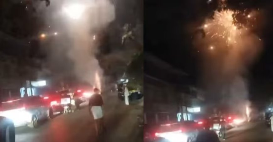 നാദാപുരത്ത് നടുറോഡിൽ പടക്കം പൊട്ടിച്ച് വിവാഹാഘോഷം; മൂന്ന് പേർക്കെതിരെ കേസ്