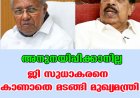 അനുനയിപ്പിക്കാനില്ല ;ജി സുധാകരനെ കാണാതെ മടങ്ങി മുഖ്യമന്ത്രി
