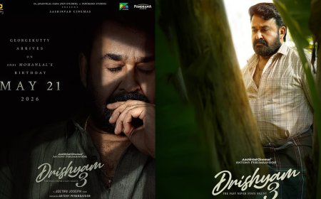 ജോർജുകുട്ടി തിരിച്ചെത്തുന്നു; 'ദൃശ്യം-3' മെയ് 21-ന് തിയേറ്ററുകളിൽ; മോഹൻലാലിന്റെ ജന്മദിനത്തിൽ ബിഗ് റിലീസ്