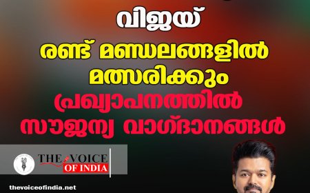 അങ്കത്തിനൊരുങ്ങി വിജയ് ;രണ്ട് മണ്ഡലങ്ങളില്‍ മത്സരിക്കും ,പ്രഖ്യാപനത്തില്‍ സൗജന്യ വാഗ്ദാനങ്ങള്‍
