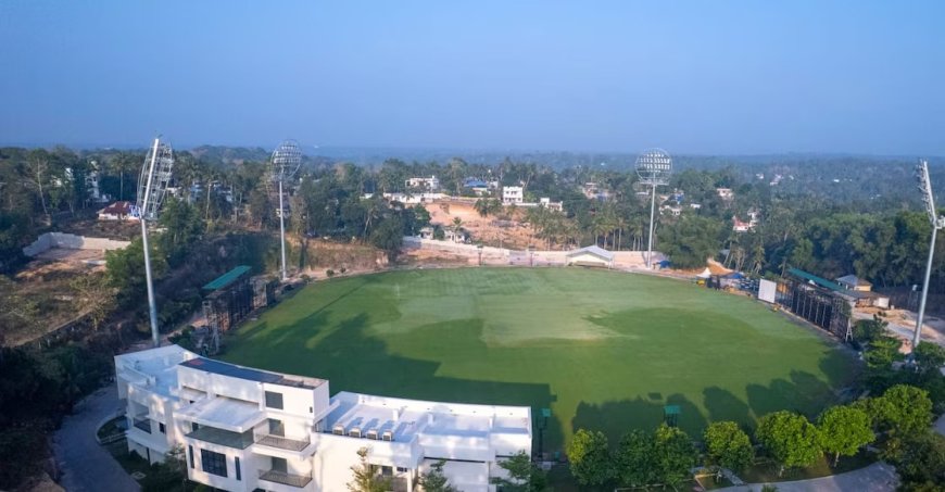 രാത്രികാല മത്സരങ്ങൾക്കായി എൽ.ഇ.ഡി ഫ്ലഡ്‌ലൈറ്റ് സംവിധാനം; അത്യാധുനിക ക്രിക്കറ്റ് സ്റ്റേഡിയം ഒരുങ്ങി