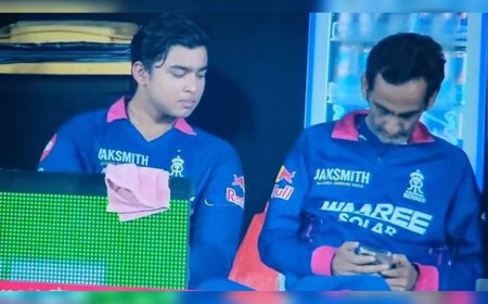 ഡഗൗട്ടിലിരുന്ന് ഫോൺ ഉപയോഗിച്ചു; രാജസ്ഥാൻ റോയൽസ് മാനേജർ വിവാദത്തിൽ; ബിസിസിഐ ചട്ടങ്ങൾ ലംഘിച്ചതായി ആരോപണം