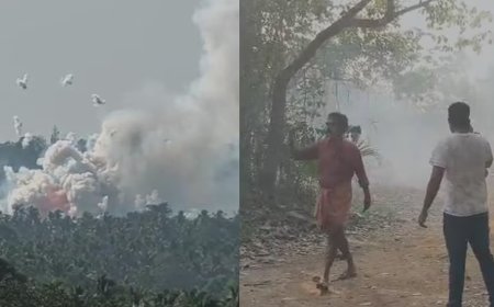 തൃശൂരിലെ പടക്ക നിർമാണകേന്ദ്രത്തില്‍ ഉ​ഗ്രസ്ഫോടനം; ആറ് പേരുടെ മരണം സ്ഥിരീകരിച്ചു