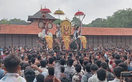 വേദനകൾ ഉള്ളിലൊതുക്കി തൃശൂർ പൂരം; കണിമംഗലം ശാസ്താവ് വടക്കുന്നാഥനിലെത്തി, പൂരനഗരി ആവേശക്കടലിൽ