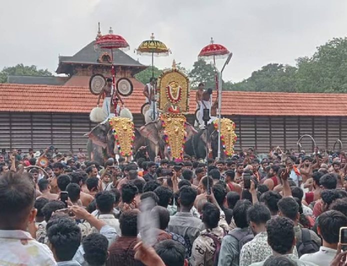 വേദനകൾ ഉള്ളിലൊതുക്കി തൃശൂർ പൂരം; കണിമംഗലം ശാസ്താവ് വടക്കുന്നാഥനിലെത്തി, പൂരനഗരി ആവേശക്കടലിൽ