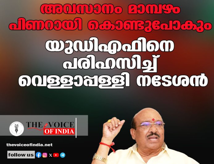 അവസാനം മാമ്പഴം പിണറായി കൊണ്ടുപോകും'; യുഡിഎഫിനെ പരിഹസിച്ച് വെള്ളാപ്പള്ളി നടേശൻ