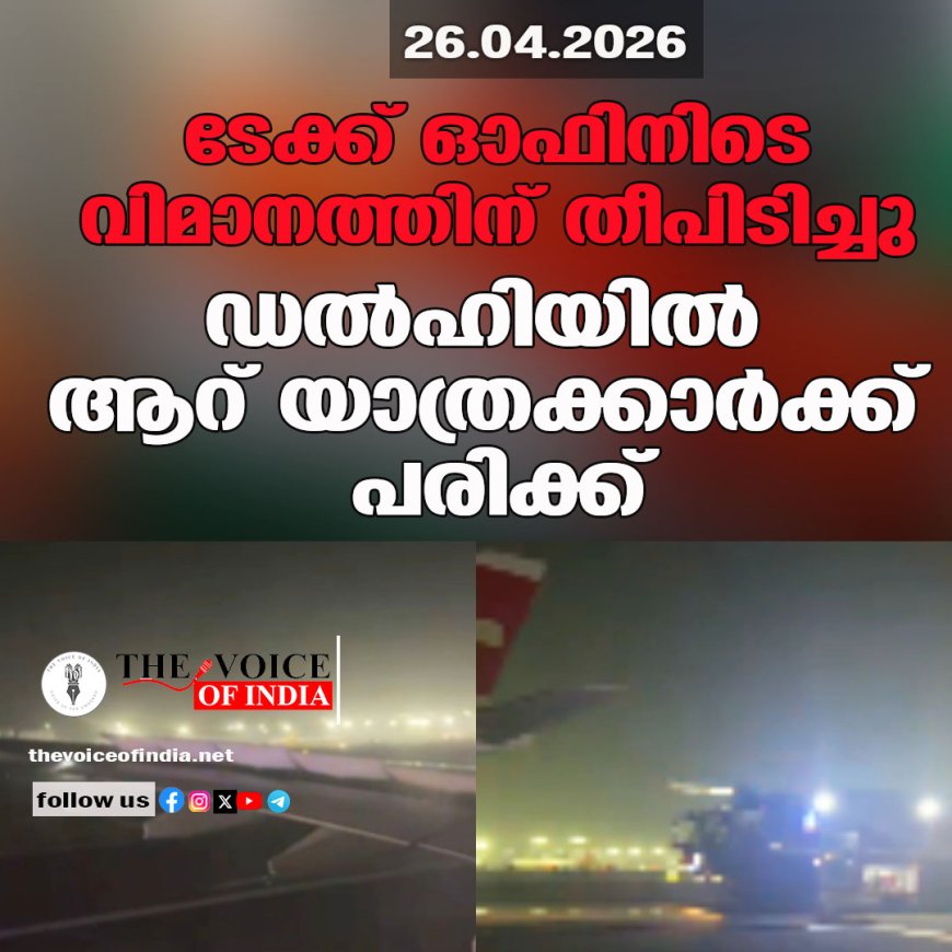 ടേക്ക് ഓഫിനിടെ വിമാനത്തിന് തീപിടിച്ചു; ഡൽഹിയിൽ ആറ് യാത്രക്കാർക്ക് പരിക്ക്