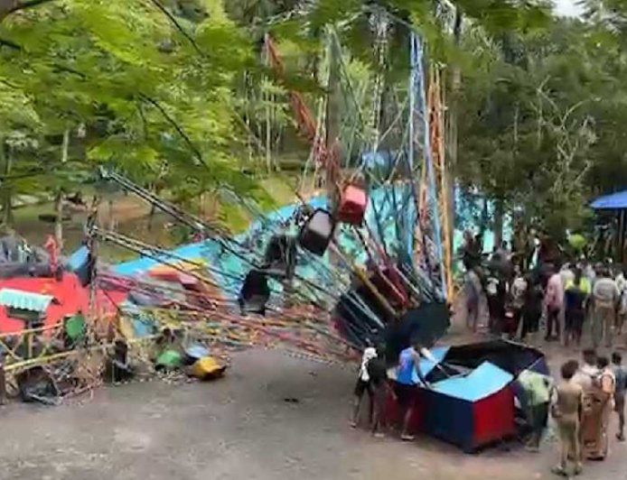 തിരുവനന്തപുരം അമ്യൂസ്‌മെന്റ് പാര്‍ക്കിൽ റൈഡ് പൊട്ടി വീണു; നിരവധി പേർക്ക് പരിക്ക്