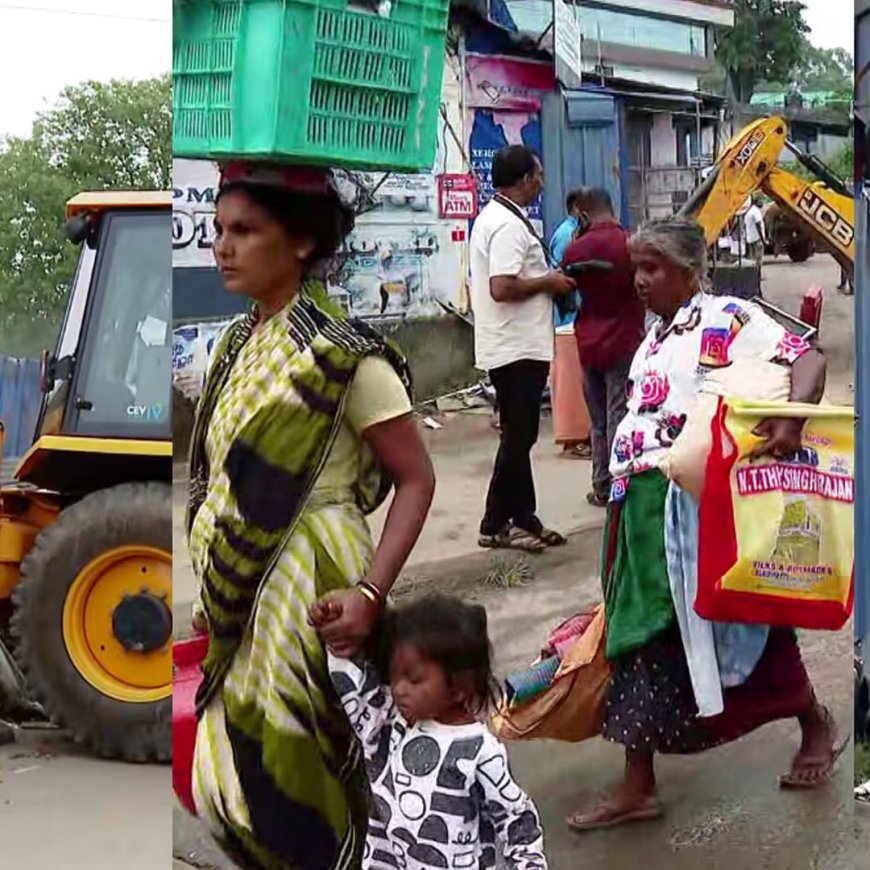 പൂപ്പാറയിൽ പന്നിയാർ പുഴ കയ്യേറ്റം ഒഴിപ്പിക്കുന്നു; ക്ഷേത്രവും പള്ളിയും ഉൾപ്പെടെയുള്ള കെട്ടിടങ്ങൾ പൊളിച്ചുനീക്കിത്തുടങ്ങി