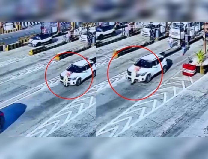 ടോൾ ജീവനക്കാരനെ ബോണറ്റിൽ തൂക്കിക്കൊണ്ട് കാർ; മർദനവും, കാർ ഉടമയ്ക്ക് പൊലീസ് നോട്ടീസ്