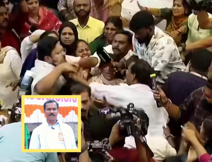 തി​രു​വ​ന​ന്ത​പു​രം നഗരസഭയിൽ വീ​ര​പ​രി​വേ​ഷം;  ചെ​മ്പ​ഴ​ന്തി ഉ​ദ​യ​നെ​തി​രെ ബി​.ജെ.​പി അ​നു​ഭാ​വി​ക​ളാ​യ സ്ത്രീ​ക​ൾ​ത​ന്നെ പ​രാ​തി ന​ൽ​കി​യി​രു​ന്നു​വെ​ന്ന് റി​പ്പോ​ർ​ട്ടു​ക​ൾ