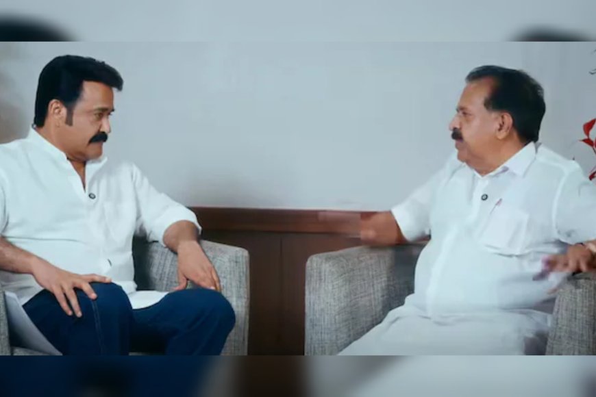 ഓപ്പറേഷൻ തൂഫാനിൽ പങ്കാളിയായി മോഹൻലാൽ; ‘തൂഫാൻ വാറിയർ’ ബാഡ്ജ് കൈമാറി രമേശ് ചെന്നിത്തല