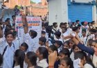 അടിസ്ഥാന സൗകര്യങ്ങൾ ആവശ്യപ്പെട്ട് യു.പിയിൽ വിദ്യാർഥി പ്രതിഷേധം; അംബേദ്കർ ചിത്രം ഉയർത്തി തെരുവിലിറങ്ങി