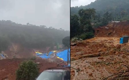 മേപ്പാടി തുരങ്കപാത നിർമാണ സ്ഥലത്ത് മണ്ണിടിച്ചിൽ; ആളുകൾ കുടുങ്ങിയതായി റിപ്പോർട്ട്